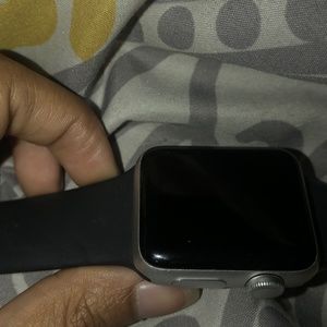 Used Silver Apple watch Series 3.